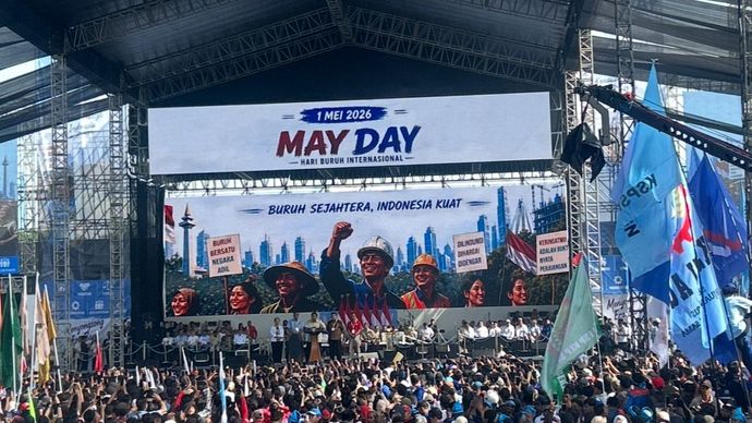 Prabowo Subianto di May Day atau Hari Buruh
