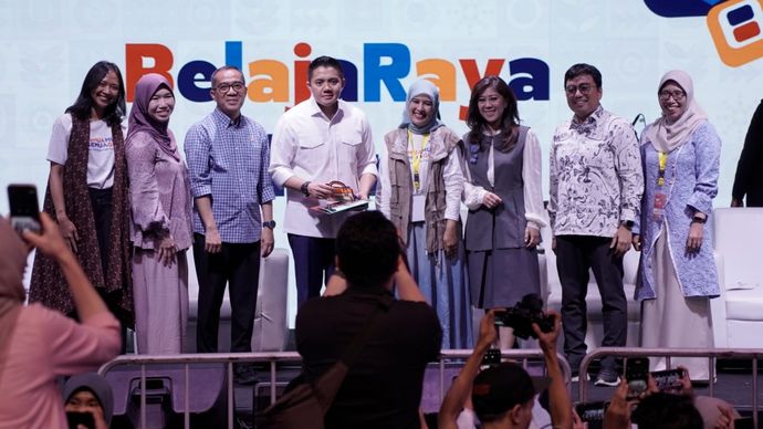  Acara &ldquo;Belajaraya Jakarta 2026&rdquo; yang diinisiasi oleh Semua Murid Semua Guru (SMSG) di Taman Ismail Marzuki (TIM), Jakarta Pusat, Sabtu, 2 Mei 2026