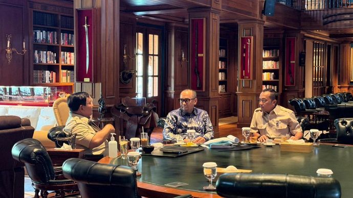 Prabowo Subianto menerima sejumlah tokoh pada Minggu, 3 Mei 2026, di kediamannya di Hambalang, Kabupaten Bogor, Jawa Barat