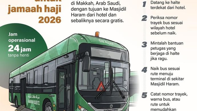 Panitia Penyelenggara Ibadah Haji (PPIH) Arab Saudi menyediakan layanan transportasi Bus Shalawat bagi jamaah haji Indonesia di Makkah, Arab Saudi, dengan tujuan ke Masjidil Haram dari hotel dan sebaliknya secara gratis.