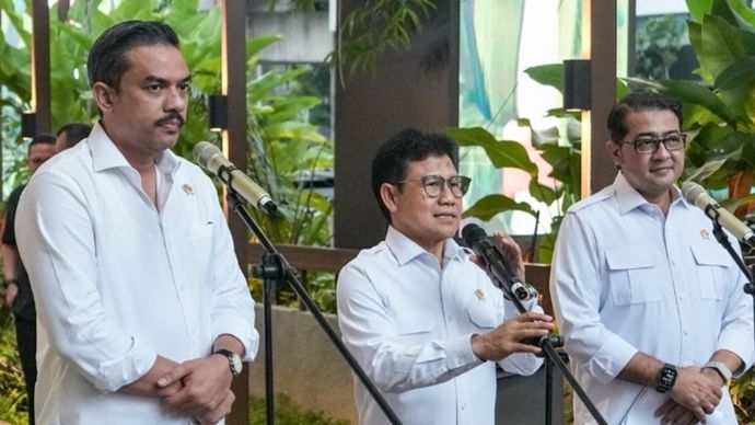 Menteri UMKM (Maman Abdurrahman), Menko PM (Muhaimin Iskandar), Menteri Ekraf Teuku Riefky Harsya