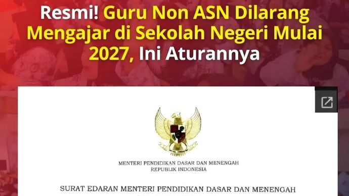 Tangkapan layar - Akun Instagram @ogankomeringilir.info memuat informasi terkait keberlanjutan masa kerja guru non-ASN pada tahun 2027 yang diunggah pada Minggu (3/4/2026). ANTARA/Hana Dewi Kinarina Kaban.