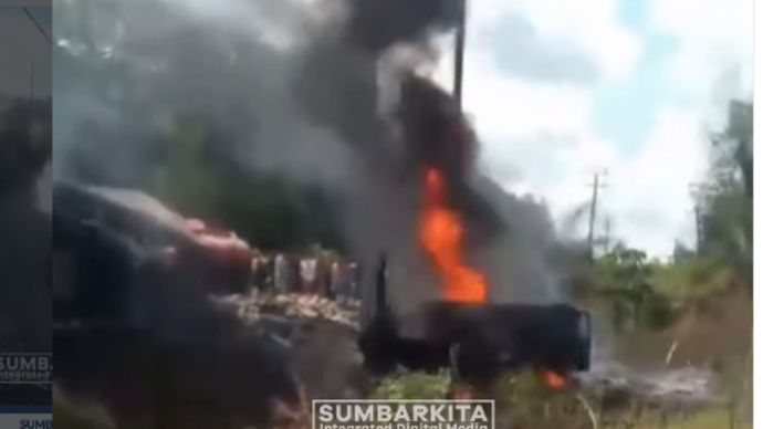 BUS ALS terbakar