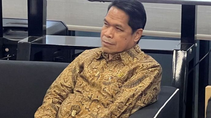 Direktur Jenderal Minyak dan Gas Bumi (Dirjen Migas) Kementerian ESDM Laode Sulaeman di acara &ldquo;CNG &amp; LNG untuk Rakyat&rdquo; yang digelar di Jakarta, Selasa 5 Mei 2026. (ANTARA/Putu Indah Savitri)