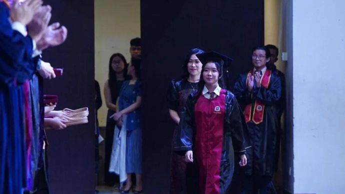 Kalya, seorang siswi Binus School Serpong, Tangerang Selatan (Tangsel) yang berhasil diterima di tujuh universitas top di dunia. ANTARA/HO-Binus School