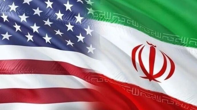 Ilustrasi - Bendera Amerika Srikat dan bendera Republik Islam Iran. ANTARA/Anadolu Agency/pri.