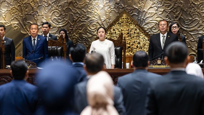 Ketua DPR RI Puan Maharani saat rapat paripurna, Selasa, 12 Mei 2026. 