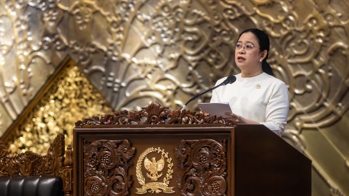 Ketua DPR RI Puan Maharani saat rapat paripurna, Selasa, 12 Mei 2026. 