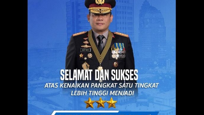 Kapolda Metro Jaya Asep Edi Suheri naik pangkat jadi komjen.