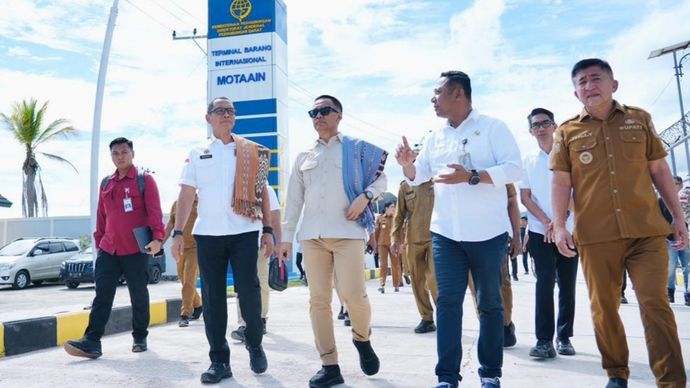 BNPP RI tinjau kesiapan operasional Terminal Barang Internasional di PLBN Motaain. 