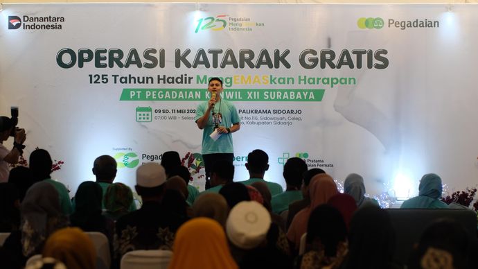 PT Pegadaian Kantor Wilayah XII Surabaya kembali menunjukkan komitmennya dalam mendukung kesehatan masyarakat melalui pelaksanaan Program Operasi Katarak Gratis Tahun 2026.