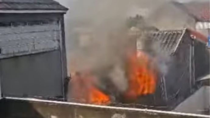 Kebakaran di Regol Kota Bandung 