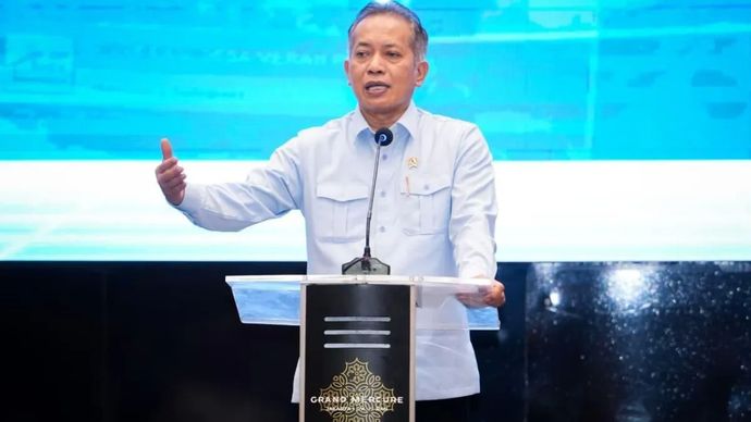 Menteri Koperasi Ferry Juliantono menyampaikan paparan dalam Rapat Koordinasi Nasional (Rakornas) Kementerian Koperasi di Jakarta, Rabu 13 Mei 2026. ANTARA/HO-Kemenkop
