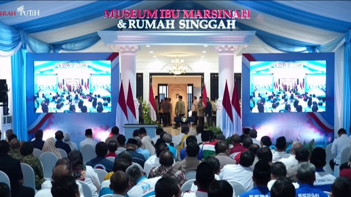 Presiden RI Prabowo Subianto di Peresmian MuseumMarsinah di Desa Nglundo, Nganjuk, Jawa Timur