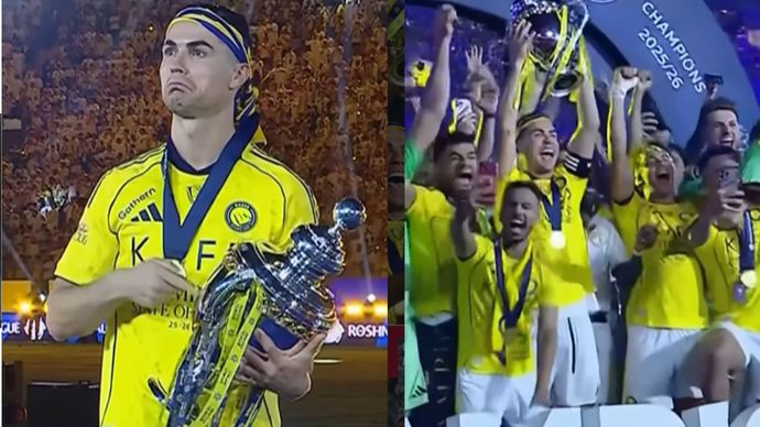 Cristiano Ronaldo mengemas dwigol demi mengantarkan Al-Nassr menjuarai Liga Arab Saudi 2025/26 setelah mengalahkan Damac dengan skor 4-1 dalam laga pekan pemungkas di Stadion Al-Awwal Park, Riyadh, Jumat dini hari WIB.
