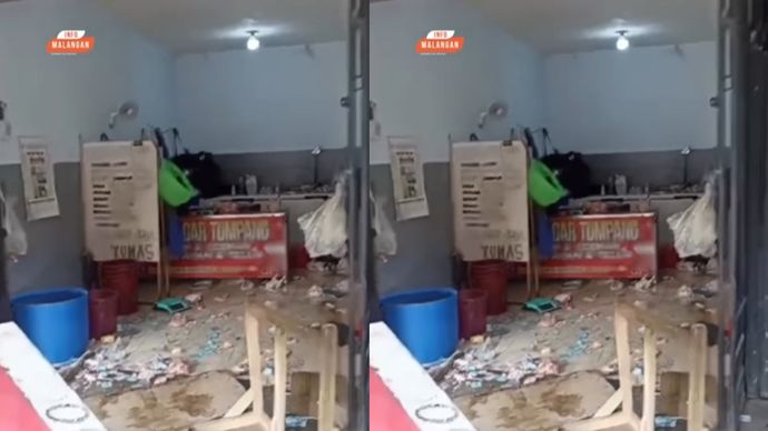 Bos ayam potong dibacok