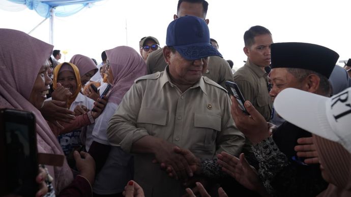Presiden Prabowo Subianto di Kebumen, Jawa Tengah. 