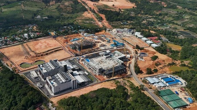 Pembangunan AI Data Centre di kawasan Nongsa, Batam, Kepulauan Riau. ANTARA/HO-Kementerian Transmigrasi.
