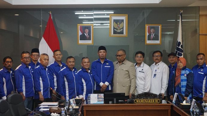 Audiensi yang digelar FSP RTMM-SPSI dengan Kementerian Ketenagakerjaan.