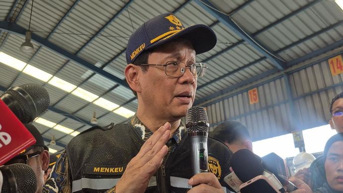 Menteri Keuangan (Menkeu) Purbaya Yudhi Sadewa melakukan inspeksi mendadak (sidak) ke Pelabuhan Tanjung Priok, Sabtu 6 Juni 2026. 