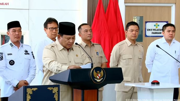 Prabowo Subianto di Peresmian RSUD Lampung