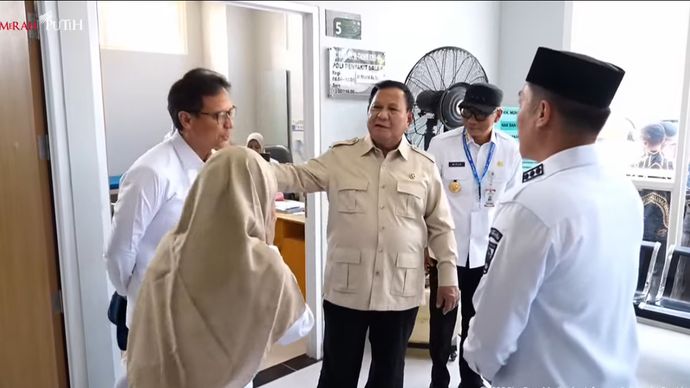 Prabowo Subianto di Peresmian RSUD Lampun