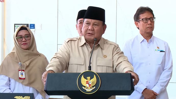 Prabowo Subianto di Peresmian RSUD Lampung