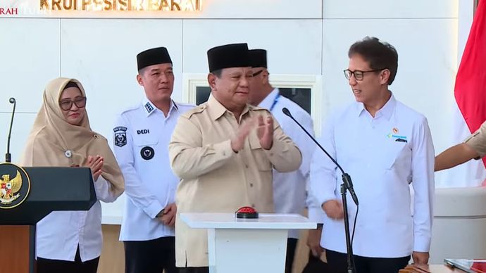 Prabowo Subianto di Peresmian RSUD Lampung