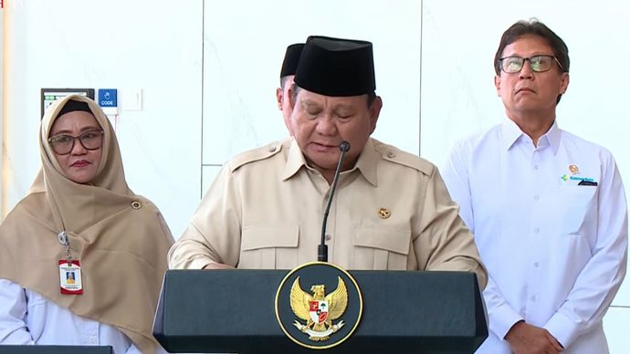 Prabowo Subianto di Peresmian RSUD Lampung