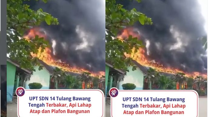 SDN 14  Tulang Bawang Kebakaran