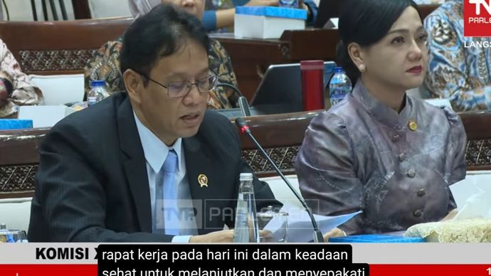 Menteri Keuangan Purbaya Yudhi Sadewa saat rapat dengan Komisi XI DPR RI. 