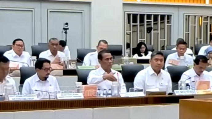Menteri Pertanian Andi Amran Sulaiman saat rapat dengan Komisi IV DPR RI. 