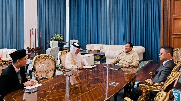 Prabowo Terima Menlu Qatar, Bahas Penguatan Investasi dan 50 Tahun Hubungan Diplomatik