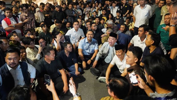 Wakil Menteri Pertanian (Wamentan) Sudaryono memberikan klarifikasi terkait insiden yang terjadi dalam agenda diskusi di Gelanggang Inovasi dan Kreativitas (GIK) Universitas Gadjah Mada (UGM), Yogyakarta, yang berlangsung