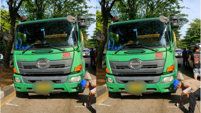 Kecelakaan lalu lintas yang melibatkan kendaraan khusus Hino Tractor Head dan seorang pesepeda terjadi di Jalan Soekarno Hatta, tepatnya di depan PT TAKA, Kecamatan Cinambo, Kota Bandung, pada Selasa (16/6/2026) sekitar pukul 08.24 WIB.