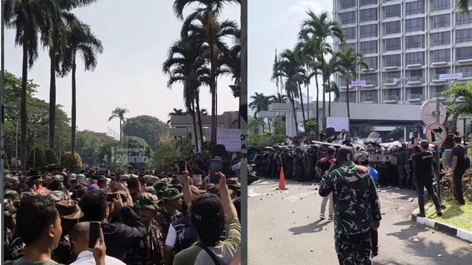 Kawasan Hotel Sultan di Blok 15 Gelora Bung Karno (GBK), Senayan, Jakarta, mulai dieksekusi pada Kamis (18/6/2026). Proses pengosongan tersebut sempat diwarnai penolakan dari sekelompok massa yang berada di lokasi.