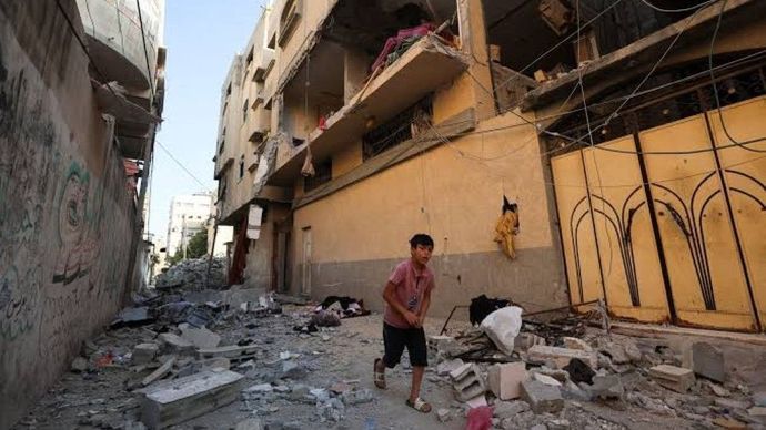 Sembilan warga Palestina tewas dalam serangan Israel di Gaza, Palestina. (Foto: Reuters) 