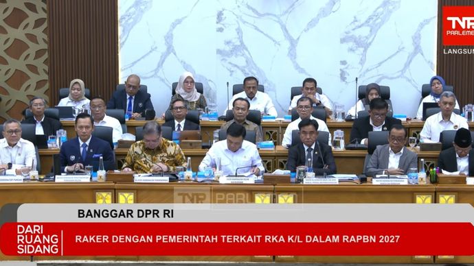 Rapat para menko dengan Banggar DPR RI. 