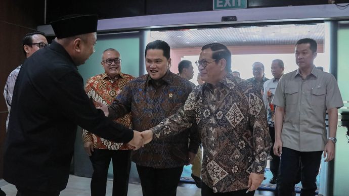 Pramono ikut rapat koordinasi bersama Menteri Pemuda dan Olahraga RI, Erick Thohir, serta Gubernur NTT, Emanuel Melkiades Laka Lena, dan Gubernur NTB.