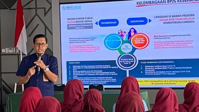 BPJS Kesehatan Cabang Pati terus memperluas edukasi Program Jaminan Kesehatan Nasional (JKN) kepada generasi muda melalui kegiatan BPJS Kesehatan Goes to Campus dengan sasaran 50 mahasiswa  Poltekkes Kemenkes Semarang Kampus IV Blora, Jawa Tengah
