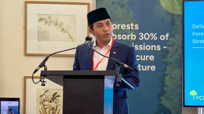 Menteri Kehutanan (Menhut) Raja Juli Antoni dalam forum bertajuk &ldquo;From Glasgow to Addis Ababa: Building Momentum on Forests from COP30 to COP32&rdquo; pada Ministerial Event Forest and Climate Leaders&rsquo; Partnership (FCLP) yang diselenggarakan di Kew Gardens, London, Inggris, Selasa, 23 Juni 2026.