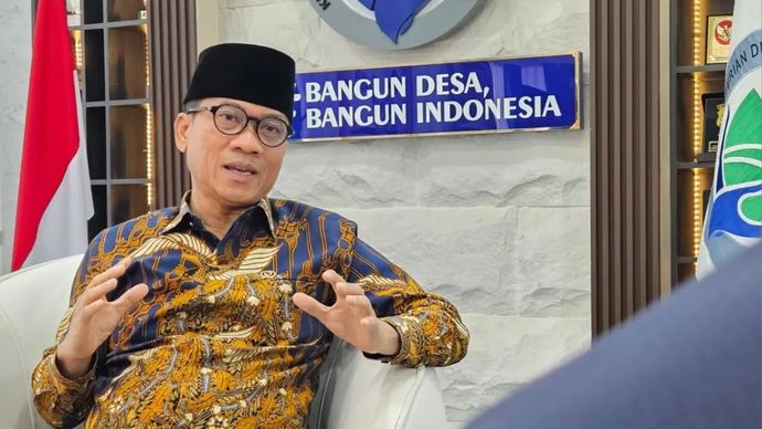 Menteri Desa dan Pembangunan Daerah Tertinggal Yandri Susanto dalam wawancara bersama Antara di Jakarta, Kamis, 25 Juni 2026.