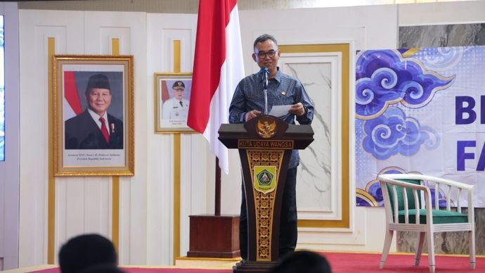 Pemkab Bogor bersama BNN Kabupaten Bogor memperingati Hari Anti Narkoba Internasional (HANI) Tahun 2026 sekaligus menggelar Bimbingan Teknis (Bimtek) Akselerasi Fasilitator Pencegahan, Pemberantasan, Penyalahgunaan, dan Peredaran Gelap Narkotika (P4GN) di Ruang Serbaguna I Sekretariat Daerah Kabupaten Bogor, Jumat (26/6/2026). (Foto: Dok/Istimewa/bogorkab.go.id)