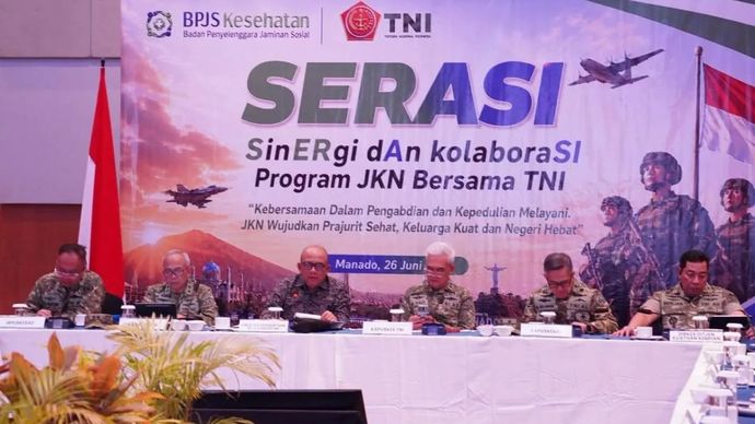 Badan Penyelenggara Jaminan Sosial (BPJS) Kesehatan bersama TNI memperkuat komitmen mendukung peningkatan mutu layanan dan keberlangsungan Program Jaminan Kesehatan Nasional (JKN) melalui program 'Serasi' serta kunjungan lapangan ke fasilitas kesehatan milik TNI.