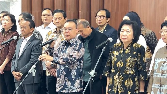 Wakil Ketua DPR RI Sufmi Dasco Ahmad kumpulkan pihak pemerintah di Gedung DPR. 