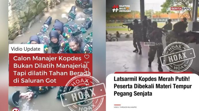 Video Peserta SPPI Dilatih di Saluran Got dan Memegang Senjata Hoax!