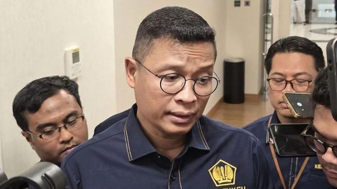 Direktur Jenderal Pajak Kementerian Keuangan Bimo Wijayanto usai konferensi pers di Jakarta, Rabu, 1 Juli 2026