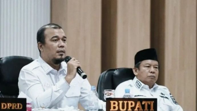 Bupati Inhu Saat Rakor Karhutla.