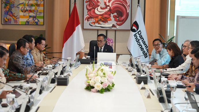 Kepala BP BUMN sekaligus COO Danantara Indonesia, Dony Oskaria, bertemu jajaran Direksi Bank Mandiri, BRI, BNI, PT PP (Persero) Tbk, dan PT Adhi Karya (Persero) Tbk pada Rabu 1 Juli 2026. 