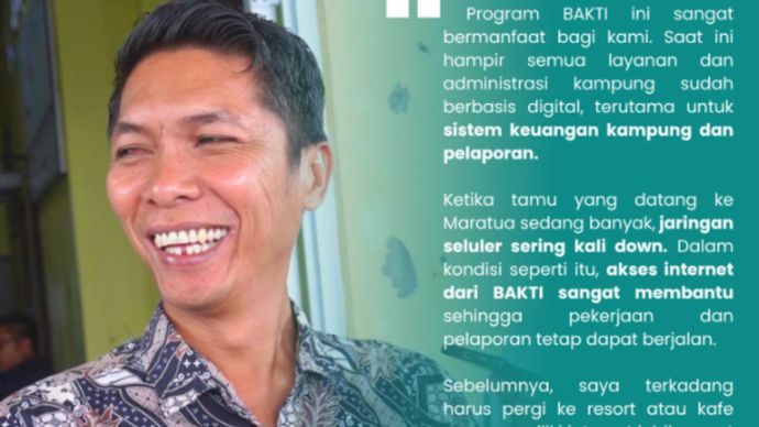 Sekretaris Kampung Payung-Payung Pulau Maratua, Kabupaten Berau, Kalimantan Timur, Rino